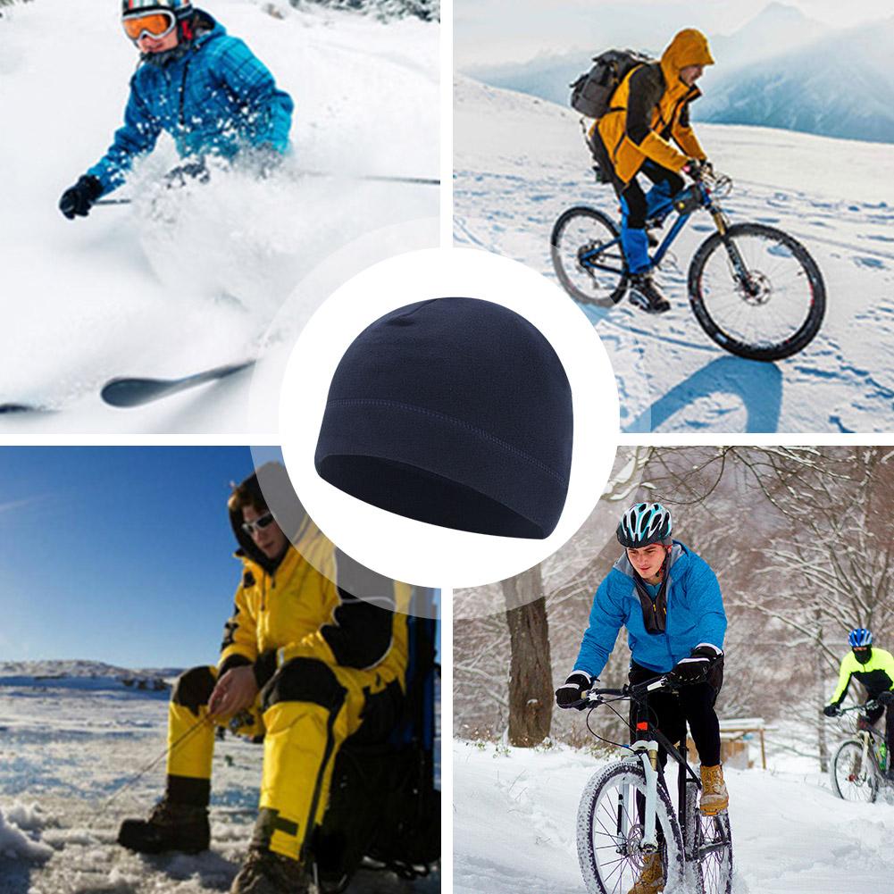 Warm Beanie Winter Cap Army Hat Soft Men Women Ski Cycling Skin-Friendly Anti-Static Hiking Thermal Fleece Running Windproof
