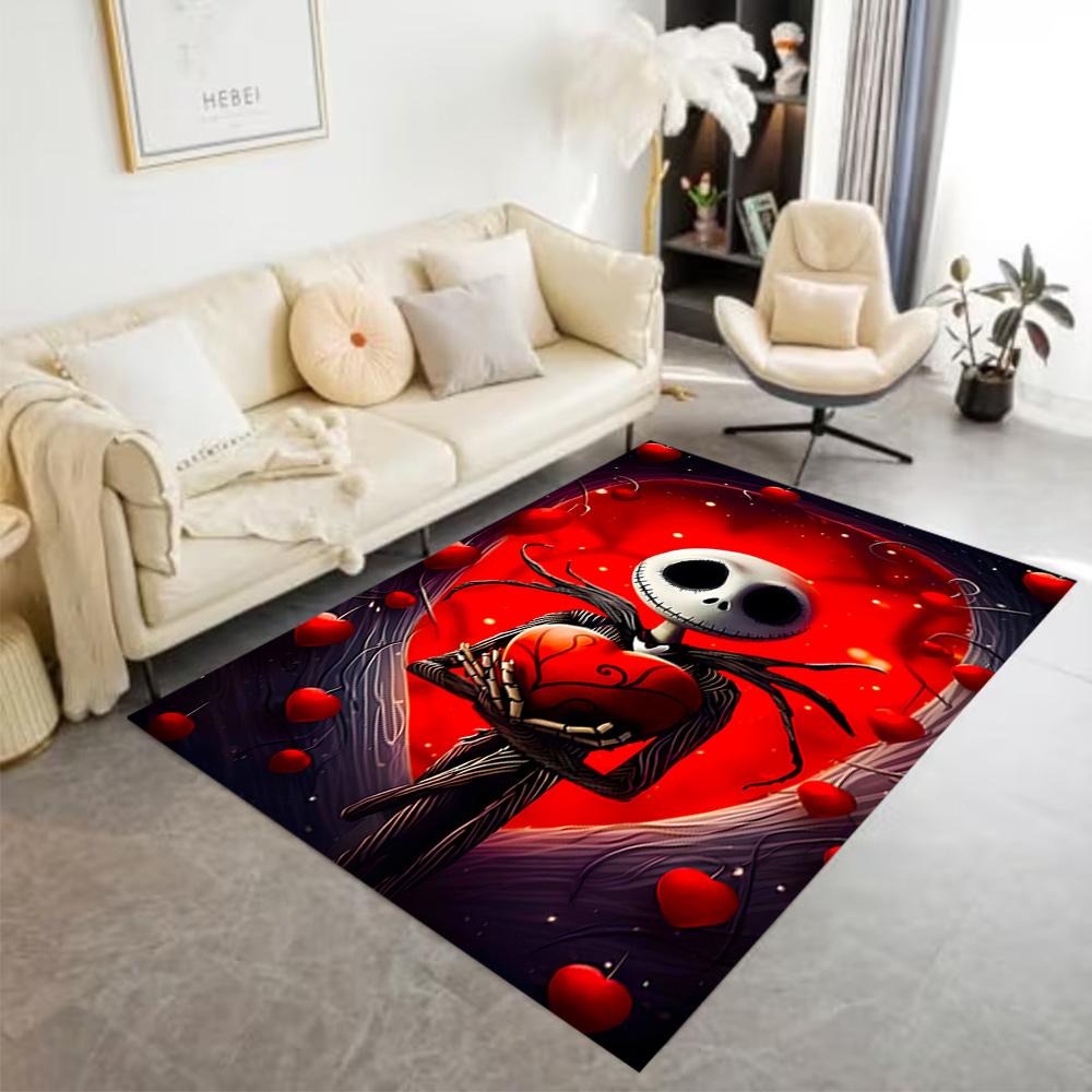Nightmare Before Christmas Floor Mat Suitable for Outdoor Bedrooms Dining Room Hallway Antislip Carpet Anime Office Decor Gift for Festivals