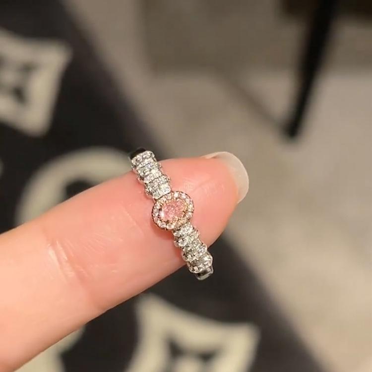 Gold-Plated Diamond Inlaid Sugar Ring - High-End Luxury Fashion Jewelry