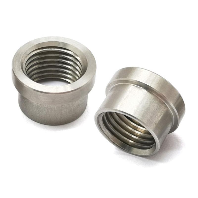 Exhaust Pipe Sensor Bung Female Thread 304 Stainless Steel Mount for Car Motorcycle Replacement Service Tasks
