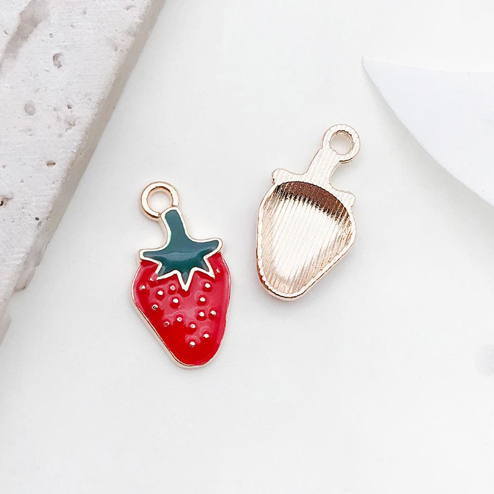 Red Cherry Blossom Oil Drop Keychain & Earrings Set: DIY Jewelry & Hair Accessories