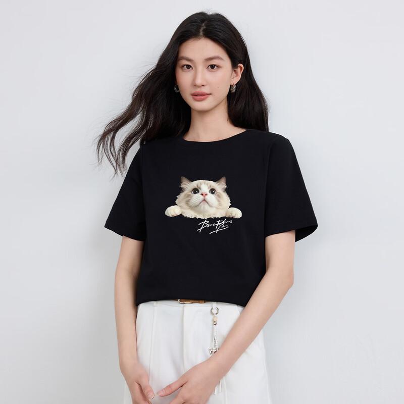 FivePlus Summer Cat Print Couple T-Shirt