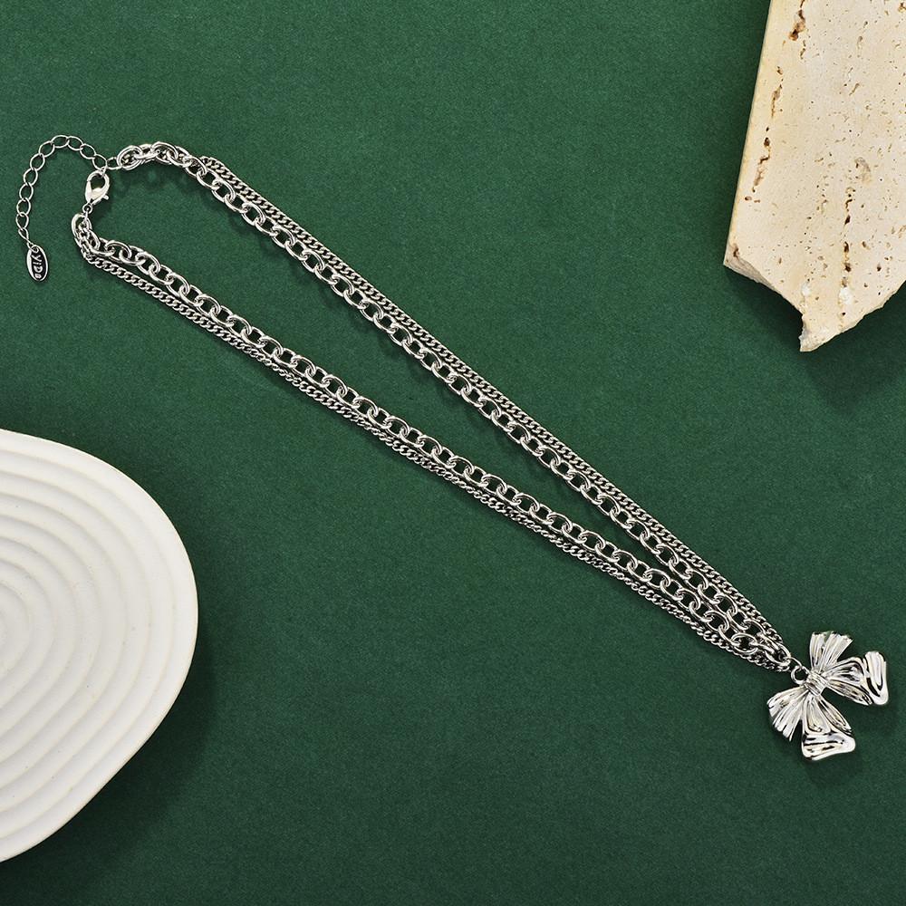 Modern Style Ins Butterfly Bow Necklace With Adjustable Length Ideal For Women Trendy