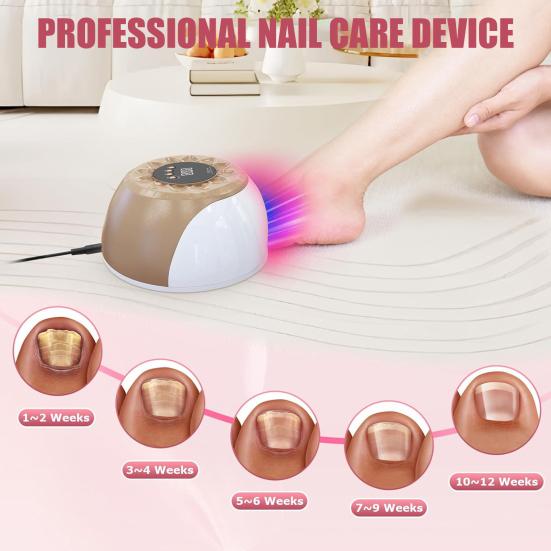 UV LED Nagellampe Nagelpilzbehandlungsgerät 650nm Infrarotlicht 470nm