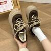 2025 New Winter New Product Indoor and Outdoor Wear Ugly Cute Straps Simple Women's Cotton Shoes All-inclusive Warm Plush Thick Sole