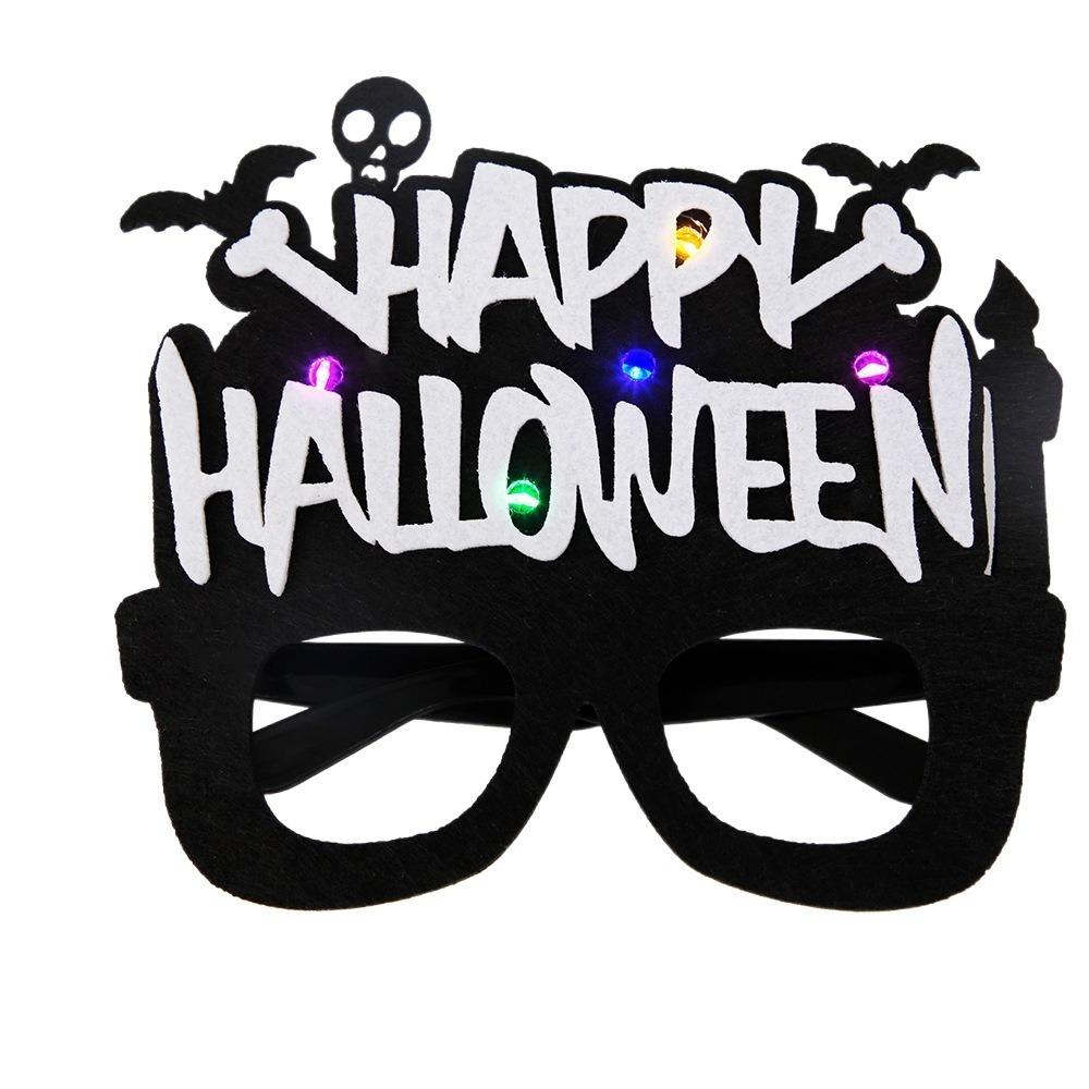 Plastic Pumpkin Glasses LED Halloween Eyewear Frame Festival Halloween Luminous Glasses  Women