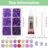 2/3/4mm Mix Size Sparkling Resin Imitate Diamond 2700pcs Smooth Back Adhesive Rhinestones Nail Art Fabrics with Diamond Pen Glue