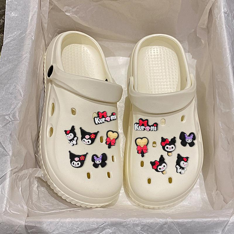 Slippers new summer outer wear thick-soled soft-soled heightening Mori flat-bottomed slippers