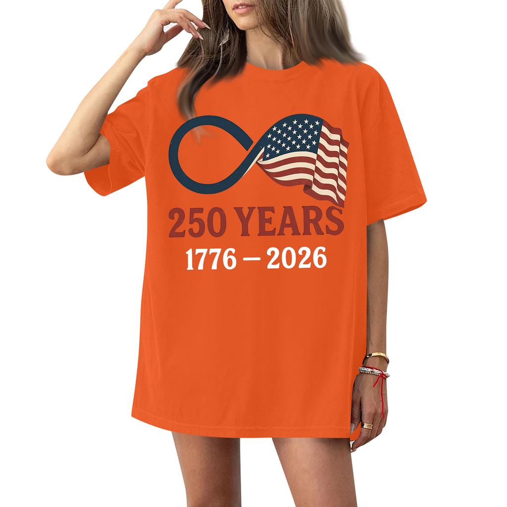 Damen Rundhals Bedrucktes Kurzarm T-Shirt Top