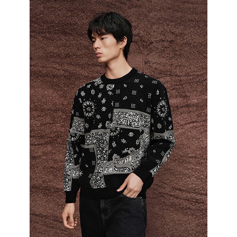 GXG Men's Pattern Patchwork Casual Sweater