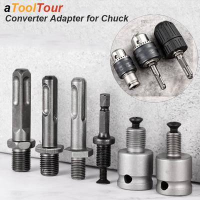 Adaptor convertor mandrină pentru cheie cu impact Driver Ciocan electric SDS-Plus Priză hexagonală pătrată Femeie Convert 1/2 3/8