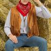 2026 Men's Western Cowboy Tassel Sleeveless Cardigan Top