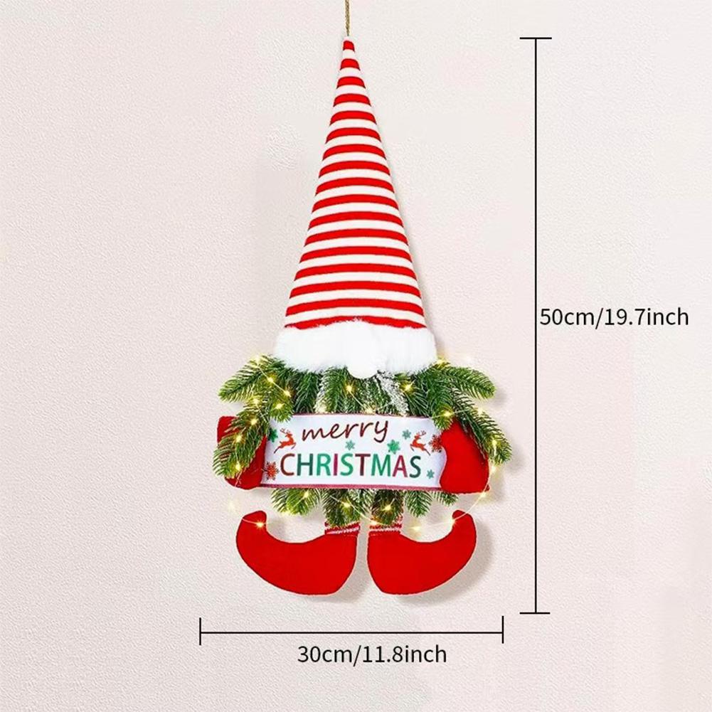 LED Noel Süslemeleri Noel Baba Cüce Kolye Işıklı Yapay Bitki Elf Bebek Süs Karikatür Yüzsüz Yaşlı Adam Bebek Kolye