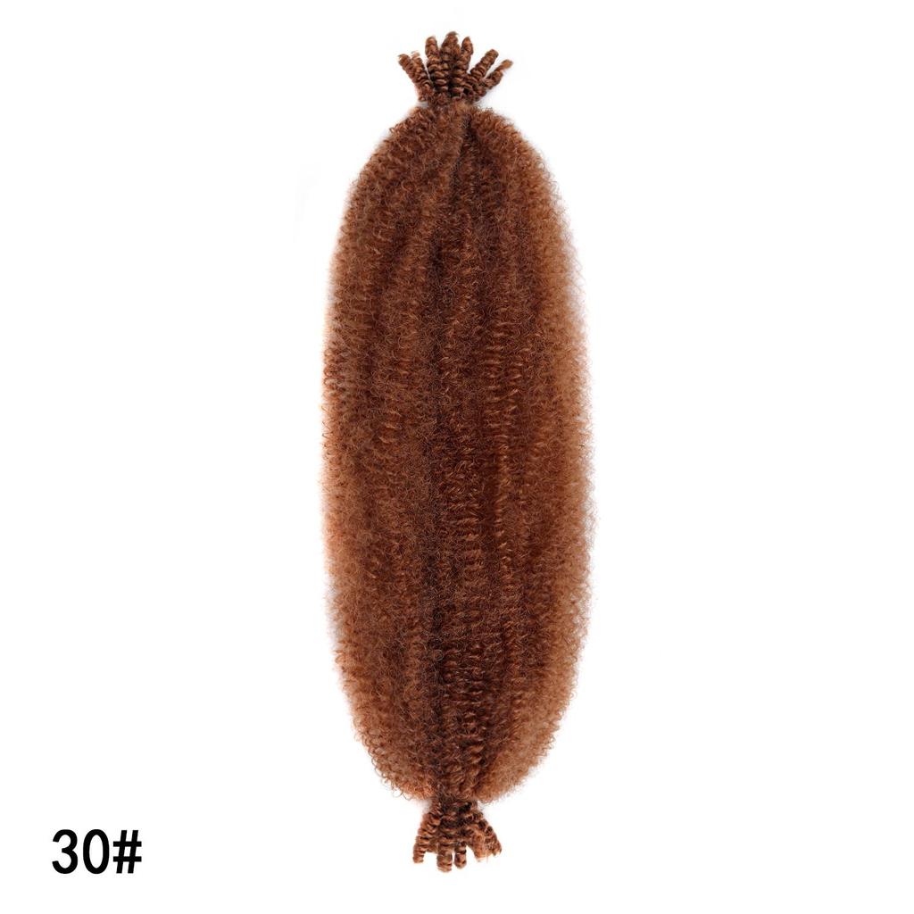 Springy Afro Twist Black Synthetic Crochet Hair Marley Twist Curly Braiding Hair Extensions DIY Wigs For Women Ladies
