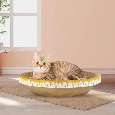 Bowl Cat Scratcher Lounge Sleeping Board Crafts Home Decor Furniture Protection Nest Decoration