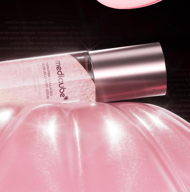 Medicube PDRN Pink Collagen Jelly Mist 100ml Glow Boosting & Makeup Setting Care