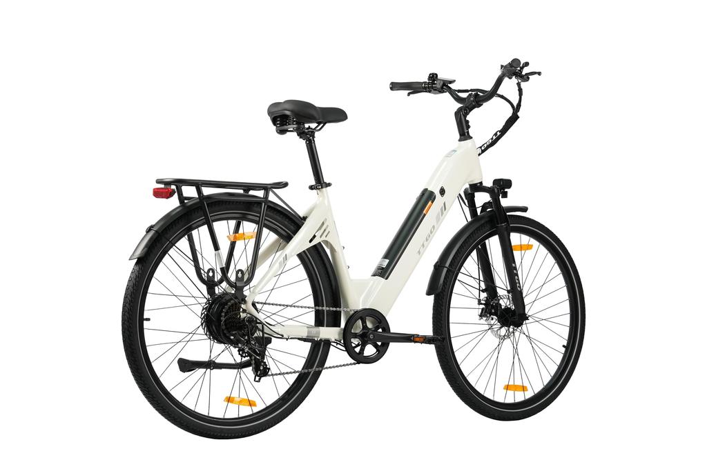 TTGO C3 SE Electric Bike, 250W Motor, 36V 18Ah, 28 Inch Tires, Mechanical Disc Brakes, Max Speed 25km/h, Max Range 80‑120 km,Adult City Commuting Bike