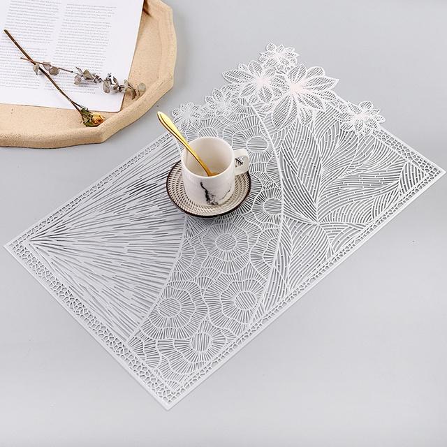 PVC Hul Nordisk Stil Sklisikker Kjøkkenbrikke Underlegg Varmebestandig Isolasjonspute Tallerken Kaffekopp Bordmatte Hjemmedekor