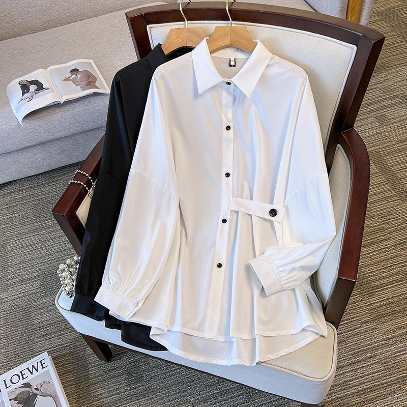 

Women s Plus Size Tencel Batwing Sleeve Top - Early Spring Fashion 200 5XL (160-190 jin) чорний