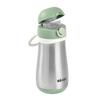 Beaba, gourde inox 350 ml avec anse, vert sauge