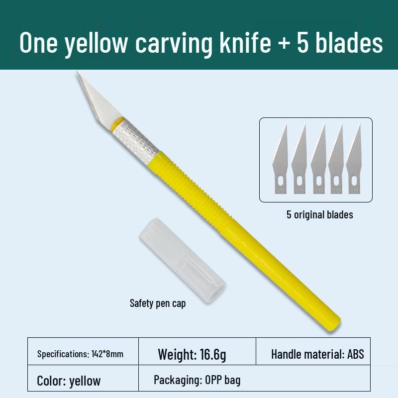 Precision Art Knife for Students - Ideal for Paper Cutting, Stamp Carving & Crafting