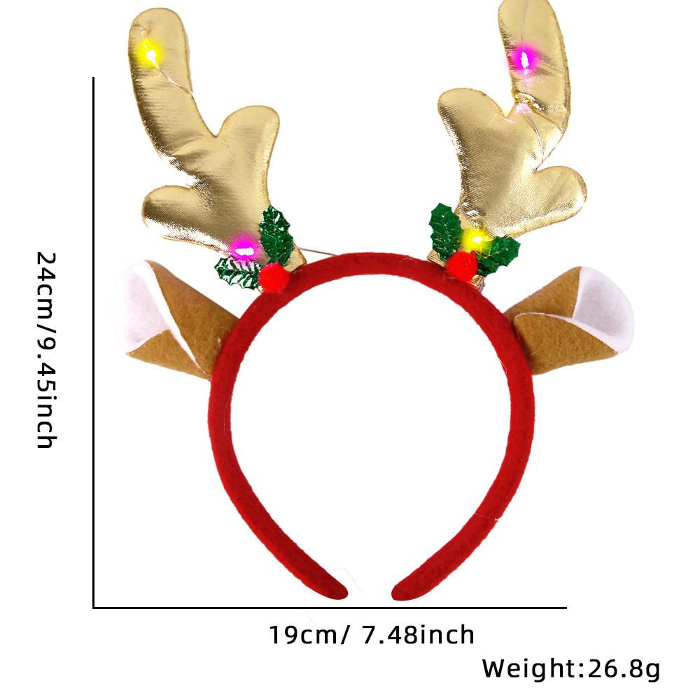 Christmas Festive Cartoon Headbands With Illuminated Reindeer Antlers Perfect For Parties Holiday