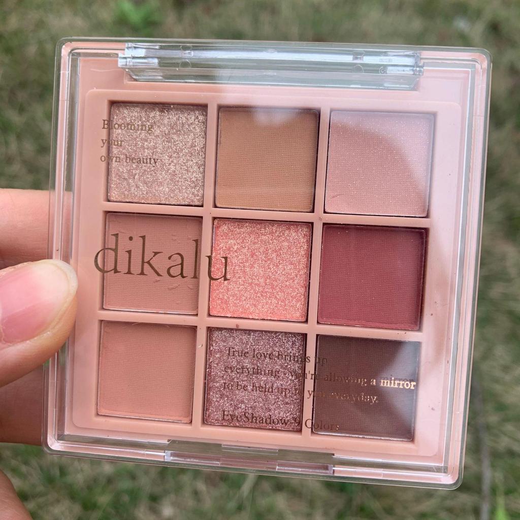 DIKALU Nine-Color Oatmeal Nude Matte Eyeshadow Palette - Earth Tone Autumn Collection