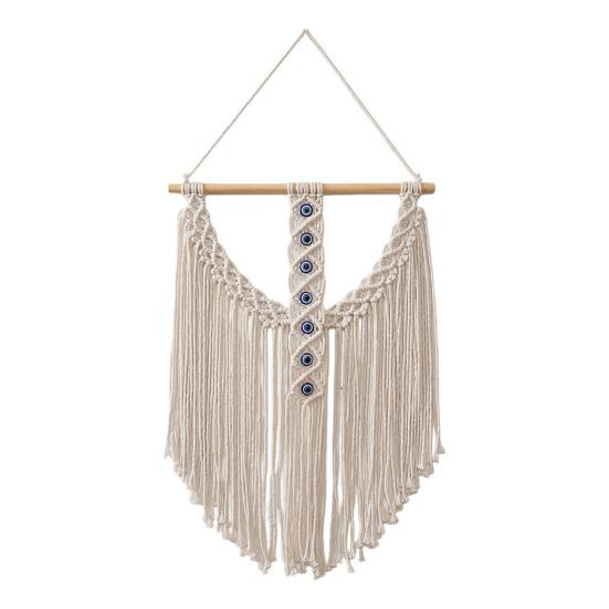 Braided Evil Eye Tapestry Boho Tapestry Wall Hanging Blue