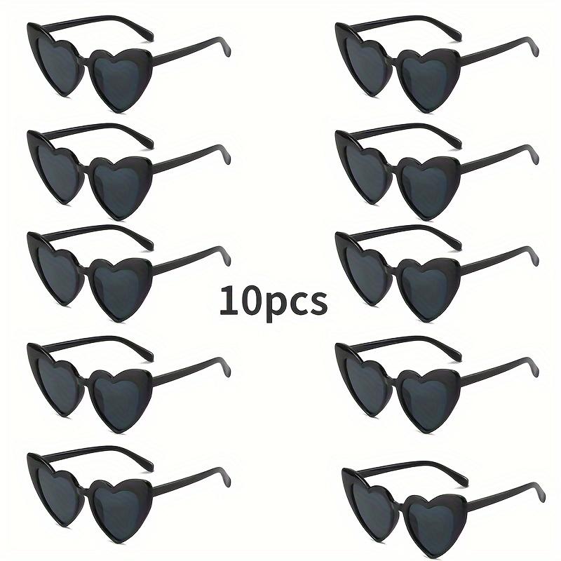 

10pcs Brand Heart Sunglasses Women Party Eyewear Vintage Uv400 Wedding Travel Team Sun Glasses Other чёрный