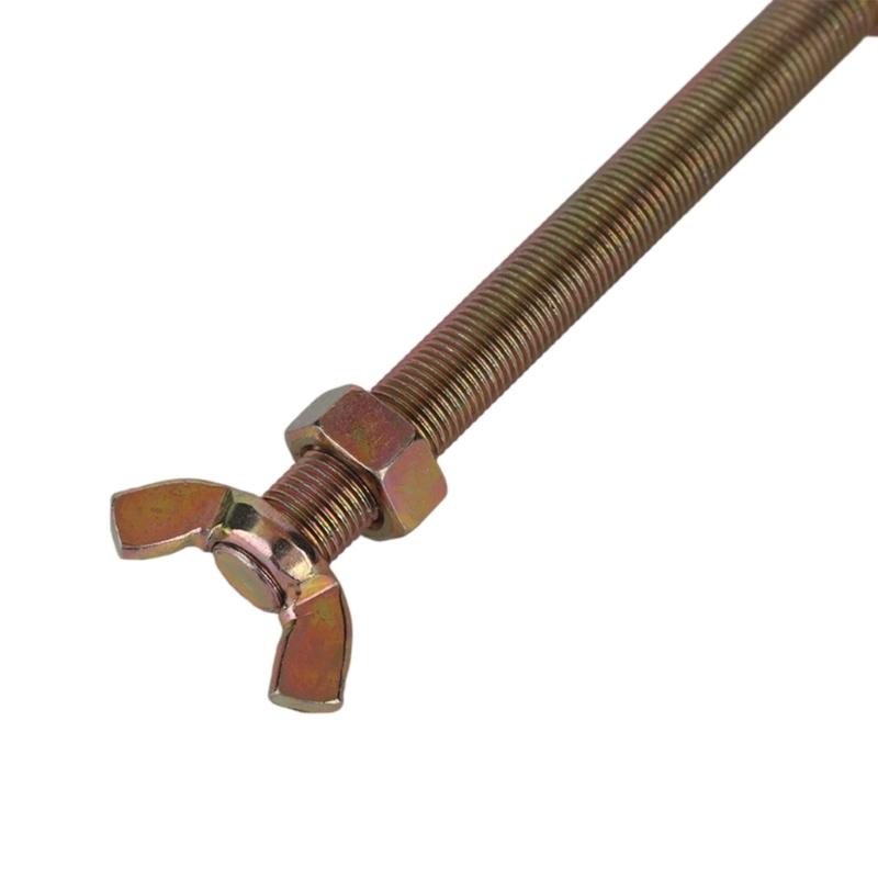 Metal Spare Tire Holder with E-Track Fitting Base and Threaded Rod for Trucks and Enclosed Trailer Vehicle Cargo Areas