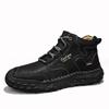 Men's Plus Size Velvet-Lined Martin Boots - Mid-Top Casual Outdoor Short Boots for Spring and Autumn