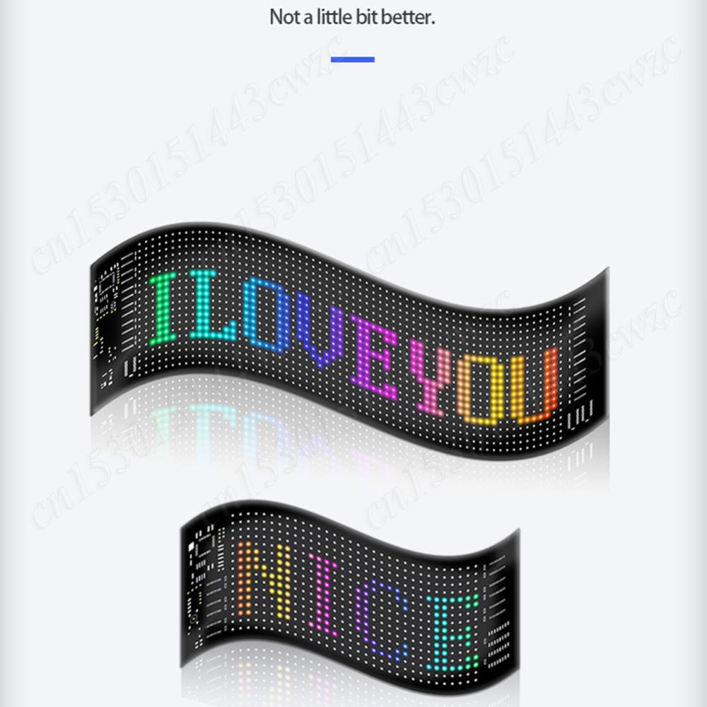 Bluetooth LED Matrix Pixel Panel APP Control LED Display Screen IP65 Waterproof RGB Messages Scrolling Flexible LED Car Sign