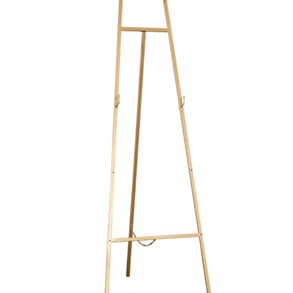 Gold Wedding Iron Easel: Photo Frame & Welcome Sign Display Stand for Nordic Oil Paintings