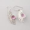 Natural Pink Morganite Gemstone 925 Sterling Silver Women Jewelry Pretty Earring 1.5" CE-26-13