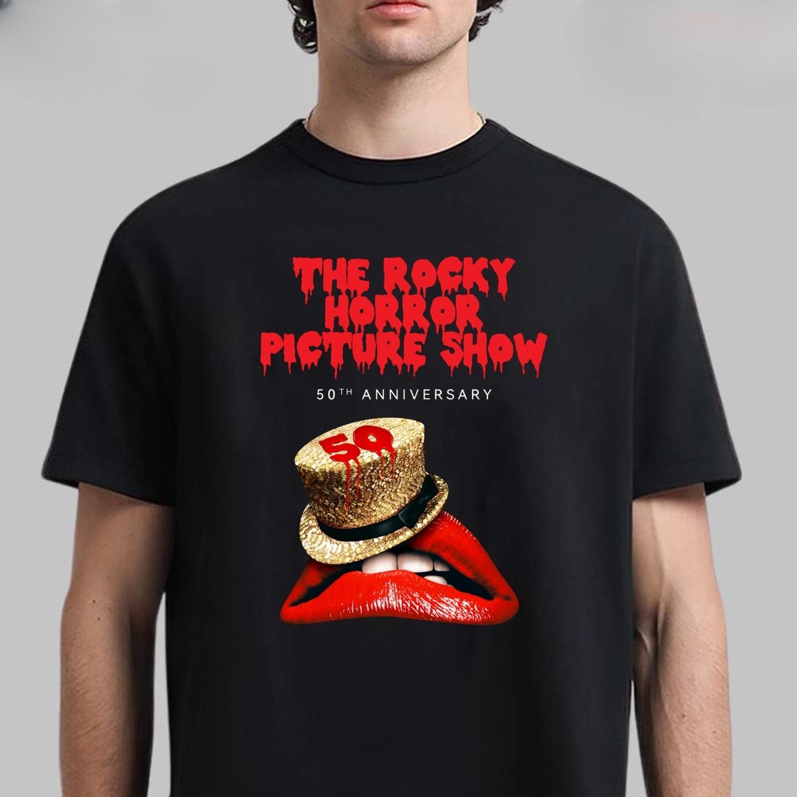 Футболка к 50-летию Шоу Рокки Хоррора - Многоцветная Высококачественная Роскошь Для Мужчин и Женщин Топ Y2k Летний S