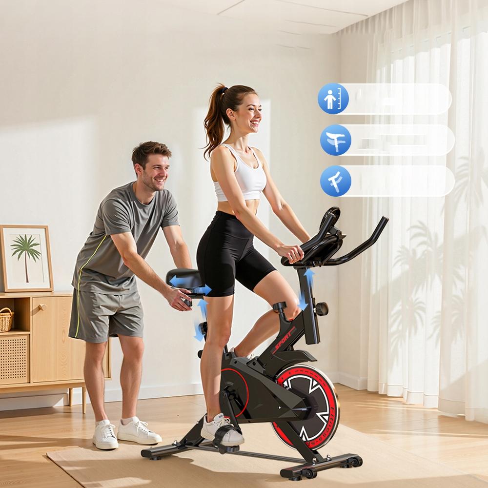 QK101-DZ Spin Bike Silent 6kg Flywheel Adult Home LCD Exercise Bike