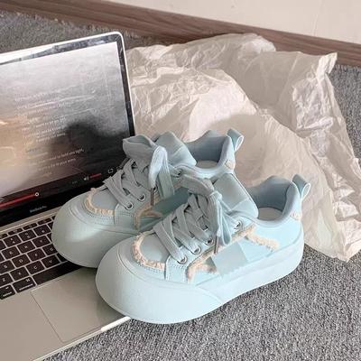 Chaussures de campus pour femmes, nouvelles chaussures à plateforme polyvalentes printemps et été, chaussures de pain de niche, chaussures simples rehaussantes pour femmes