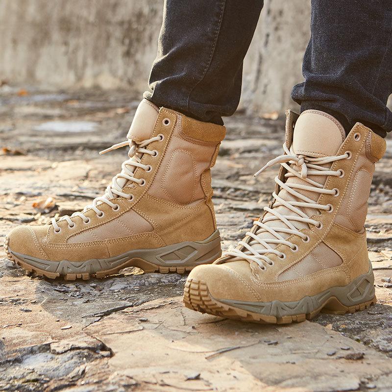 Fashion 36-46 Men Womens Combat Tactical Boots High Top Casual Outdoor Sports Desert Training Hiking Work Shoes Male Sneakers Ankle Boot