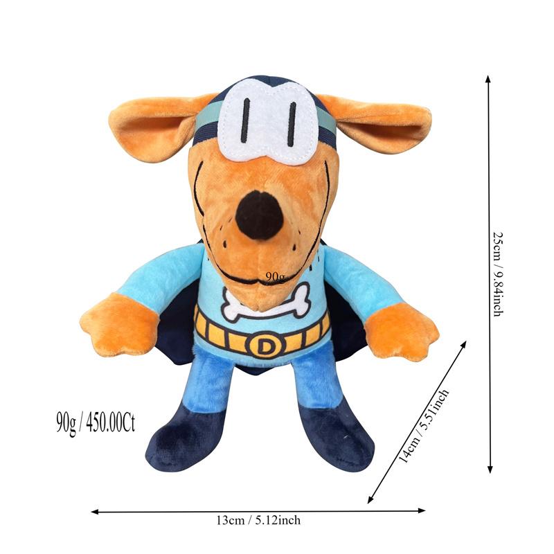 Anime Dog Man Plush Toy Dogman Petey the Cat Stuffed Animal Doll Puppy Chief Plushie Figure Soft Gift for Fan Birthday Christmas