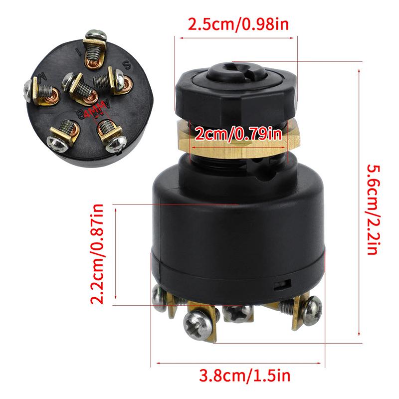 12V 3-vägs tändningsstartbrytare med 2 nycklar för Mariner & Mercury utombordsmotorer med elektrisk choke tryck för choke