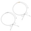 Imitation Pearls Necklace for Women Girls Diamonds Bowknot Neckchain Super Fairy Collar Chain Adjustable Choker Chain