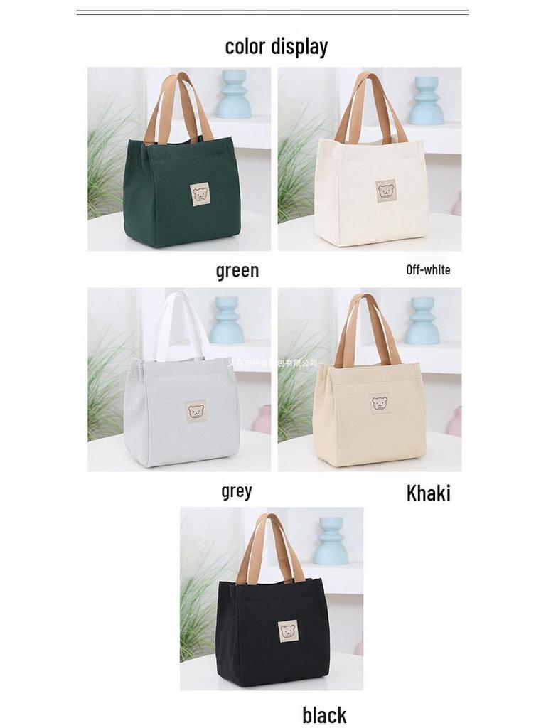 2024 Originale japanische Canvas-Tragetasche mit Reißverschluss - Vielseitige Damen-Eimer-Tasche für Bento-Lunchboxen