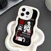 Jujutsu Kaisen Sukuna Mobile Phone Case for iPhone 17 16 15 14 13 12 11 Air Pro Max Plus Wavy Edge TPU Colorful Cover Pretty
