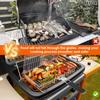 1/2Pcs Grill Basket Folding Portable Stainless Steel BBQ Grill Basket with Handle for Fish Vegetables Shrimp Cooking Accessories