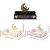 Black Gold Wooden Tray Wooden Material Serving Tray Wooden Storage Box Organizer Design Storage Function Cake Dessert Box