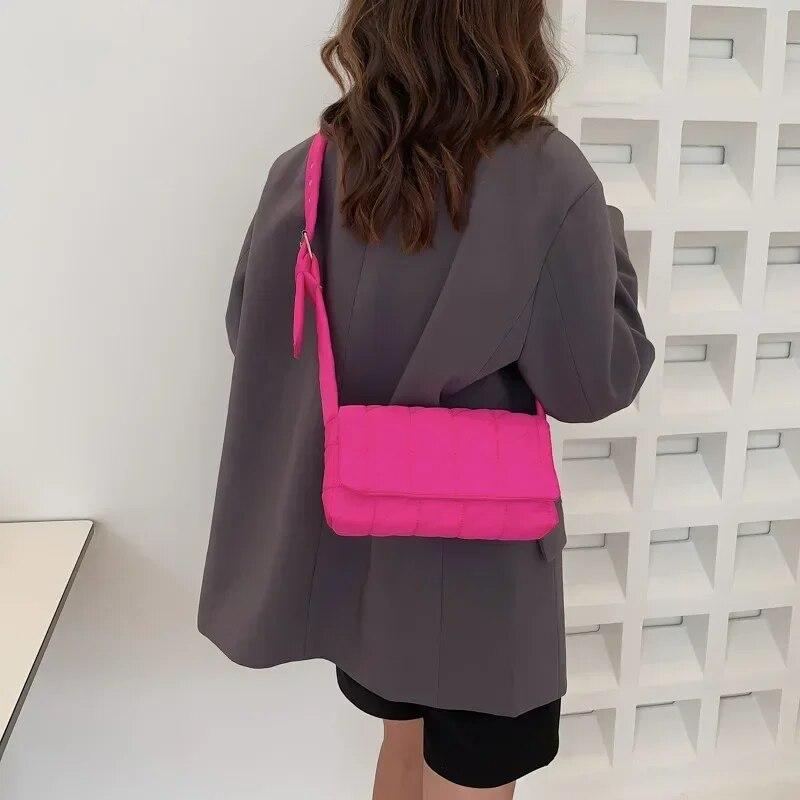 Новые модные хлопковые женские сумки на плечо Space Pad — фото 7