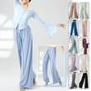 Elegant Classic Dance Pants Women Modern Dance Wide Leg Pant Soft Elastic Yoga Body Rhyme Ballet Trainning Practice Trousers