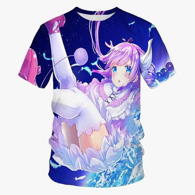 Anime Dragon Maid Kanna Kamui 3D Print T-shirt Unisex Casual Harajuku Short Sleeves T-shirt Japanese Manga Kids Top