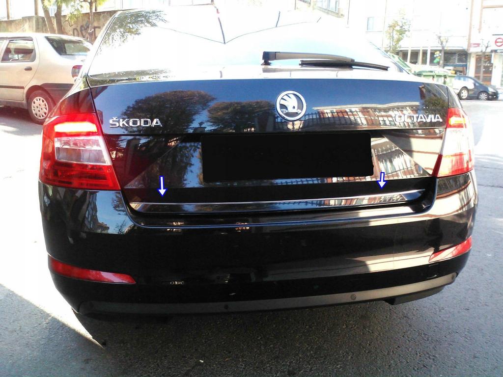 Skoda OCTAVIA III HB Sedan - CHROME STRIP ON THE HOOD