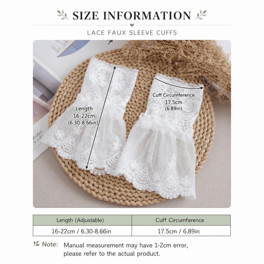 Ruched Detachable Cuffs Ruffles Pleated Fake Flared Sleeves Lace Fake Sleeves Cuff Wedding Decor